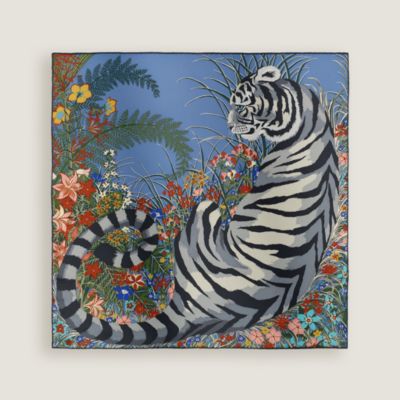 HERMES シルクスカーフ 青系 波模様難あり① HERMES - 新品